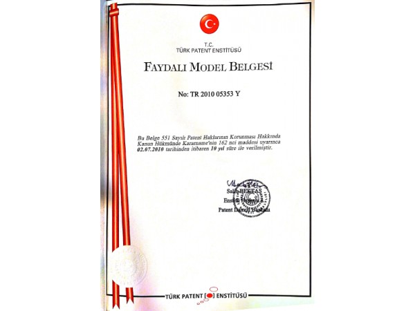 2010 - Faydalı Model Belgesi