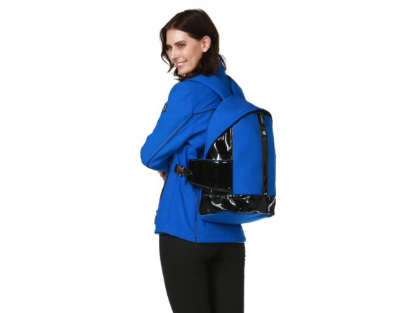 Bayan Soft Shell Çantalı Mont - Mavi