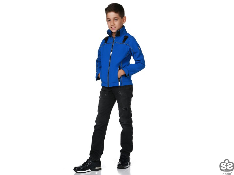 Erkek Çocuk Soft Shell Mont - Mavi